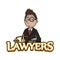 Male Lawyers Color Logo Illustration Design