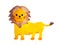 Male lion cute cartoon character children watercolor painting art illustration design drawing
