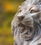 Male lion statue in the Asian city of Guilin, China