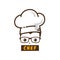 male master chef character cartoon art logo icon