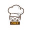 male master chef character cartoon art logo icon