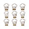 male master chef character cartoon art logo icon set