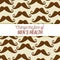 Male mustache to face style background