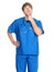 Male nurse / doctor thinking - man in scrubs