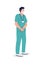 Male nurse semi flat color vector character