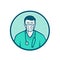 Male Nurse Wearing Surgical Mask Icon