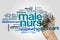 Male nurse word cloud