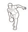 Male Player Bowling Sport  Bowler Action Cartoon Graphic Vector