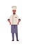 Male professional chef cook standing pose african american man restaurant kitchen worker in uniform cooking food concept