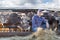 Male rancher in a farm