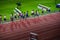 Male Runners Competing in 1500m Race: Athletes Navigate the Track and Field Course for Worlds in