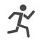 Male running speed sport race silhouette icon design