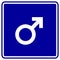 male sex gender symbol vector sign