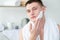 male shaving routine skincare cosmetology foam