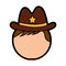 Male sheriff avatar character