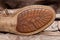 Male shoe sole. Handmade shoes. Vintage style