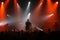 Male singer silhouette heavy metal concert