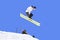 Male skier in air