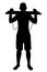 Male slave or prison silhouette vector on white