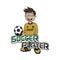 Male Soccer Goalkeeper Color Logo Illustration Design