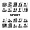 Male Sport Activities Collection Icons Set Vector