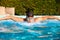 Male swimmer in swimming pool