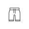 Male swimming shorts line icon