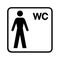 Male toilet restroom icon symbol