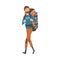 Male Tourist Walking with Backpack, Man Going on Summer Vacation, Hiking, Adventures, Active Recreation Vector