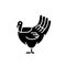 Male turkey black glyph icon