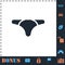 Male underpants icon flat
