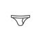 Male underpants line icon