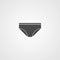 Male underwear vector icon sign symbol