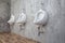 Male urinal sanitary ware in office modern loft
