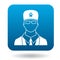 Male veterinarian doctor icon, simple style