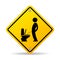 Male wc sign, peeing man figure