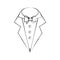 Male wedding dress icon