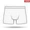 Male white underpants brief. Vector Illustration