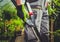 Male Worker Holding Gardening Hand Tools