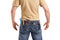 Male worker with tools in back pocket on jeans