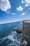 The Malecon or Avenida Maceo in Havana Cuba containing the ocean