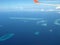 Maledives from plane