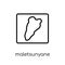 maletsunyane icon. Trendy modern flat linear vector maletsunyane icon on white background from thin line Africa Symbols