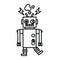 malfunctioning robot icon