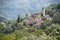 Malgrate Castle, an ancient settlement in the mountains of in Lunigiana, northwest Tuscany, Italy, copy space