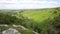 Malham Cove view from the top looking towards Malhamdale Yorkshire Dales National Park UK