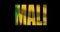 Mali country name on transparent background. Word animation with waving national flag