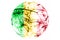 Mali fireworks sparkling flag ball. New Year, Christmas and National day ornament and decoration concept