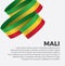 Mali flag for decorative.Vector background