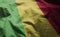 Mali Flag Rumpled Close Up